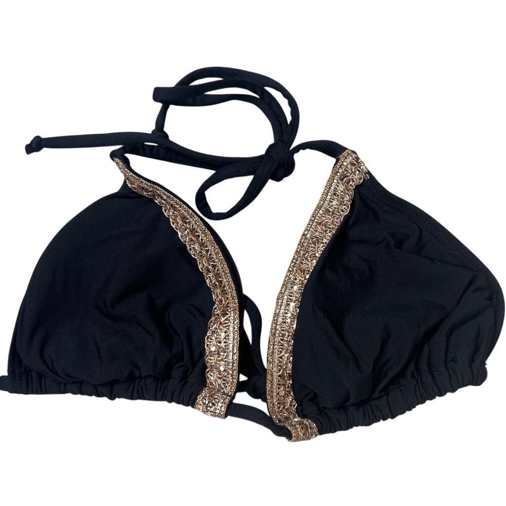 Mali Swimwear BikingTop  Black Strap Small